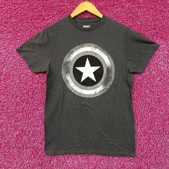 Marvel Captain America Shiel Graphic Design T-Shirt Small - Picture 1 of 4